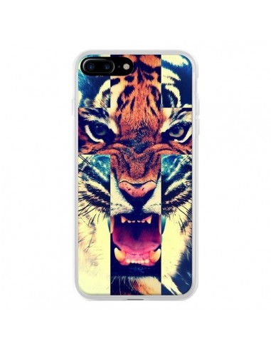 Coque iPhone 7 Plus et 8 Plus Tigre Swag Croix Roar Tiger - Laetitia