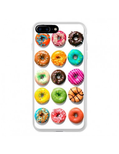 Coque iPhone 7 Plus et 8 Plus Donuts Multicolore Chocolat Vanille - Laetitia