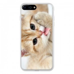 Coque iPhone 7 Plus et 8 Plus Chat Cat Tongue - Laetitia
