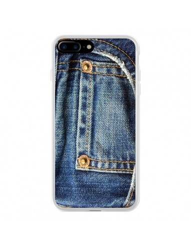Coque iPhone 7 Plus et 8 Plus Jean Bleu Vintage - Laetitia