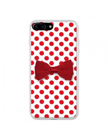 Coque iPhone 7 Plus et 8 Plus Noeud Papillon Rouge Girly Bow Tie - Laetitia