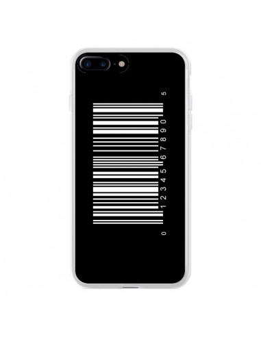 Coque iPhone 7 Plus et 8 Plus Code Barres Blanc - Laetitia