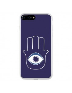 Coque iPhone 7 Plus et 8 Plus Main de Fatma Oeil Bleu -...