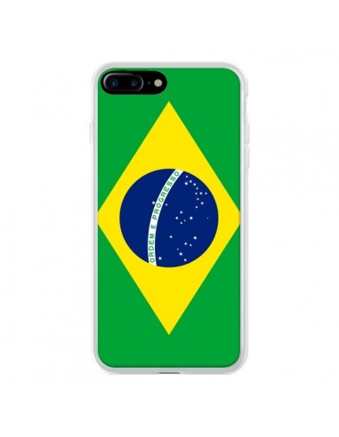 Coque iPhone 7 Plus et 8 Plus Drapeau Brésil Brésilien - Laetitia