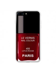 Coque iPhone 7 Plus et 8 Plus Vernis Paris Lotus Rouge -...