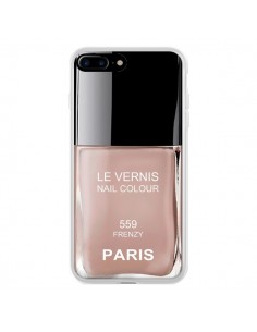 Coque iPhone 7 Plus et 8 Plus Vernis Paris Frenzy Beige -...