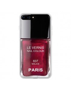 Coque iPhone 7 Plus et 8 Plus Vernis Paris Malice Violet...
