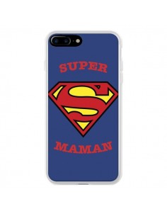 Coque iPhone 7 Plus et 8 Plus Super Maman Superman -...