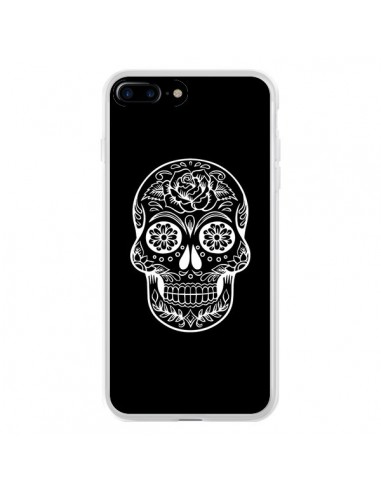 Coque iPhone 7 Plus et 8 Plus Tête de Mort Mexicaine Blanche - Laetitia