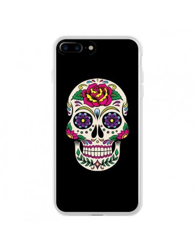 Coque iPhone 7 Plus et 8 Plus Tête de Mort Mexicaine Multicolore Noir - Laetitia