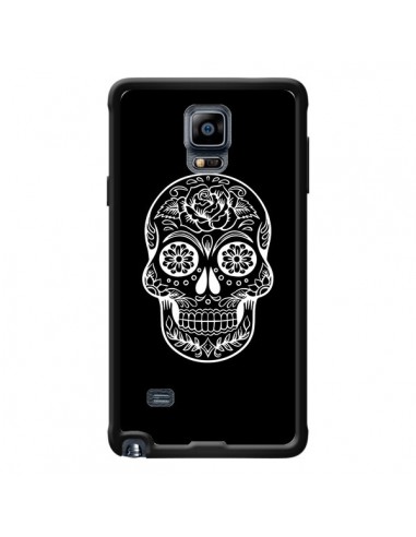 Coque Tête de Mort Mexicaine Blanche pour Samsung Galaxy Note 4 - Laetitia