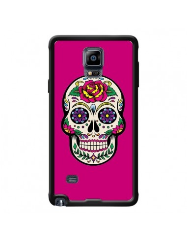 Coque Tête de Mort Mexicaine Rose Fushia pour Samsung Galaxy Note 4 - Laetitia