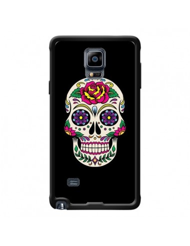 Coque Tête de Mort Mexicaine Multicolore Noir pour Samsung Galaxy Note 4 - Laetitia