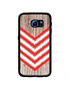 Coque Tribal Aztèque Bois Wood Flèche Rouge Blanc pour...