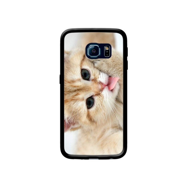 Coque Chat Cat Tongue pour Samsung Galaxy S6 Edge - Laetitia