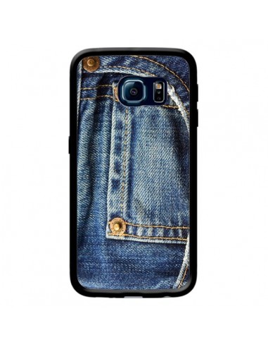Coque Jean Bleu Vintage pour Samsung Galaxy S6 Edge - Laetitia