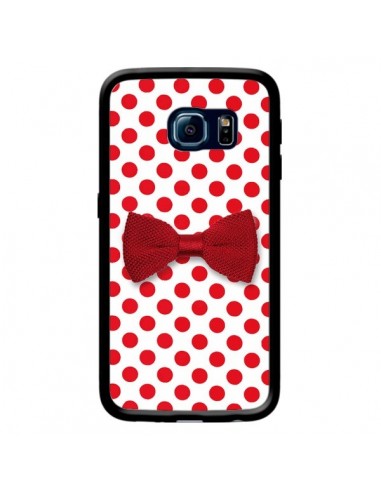 Coque Noeud Papillon Rouge Girly Bow Tie pour Samsung Galaxy S6 Edge - Laetitia