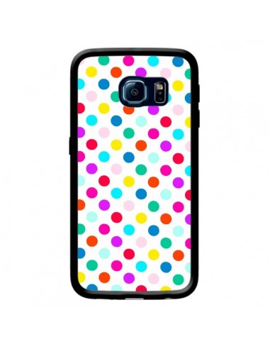 Coque Pois Multicolores pour Samsung Galaxy S6 Edge - Laetitia