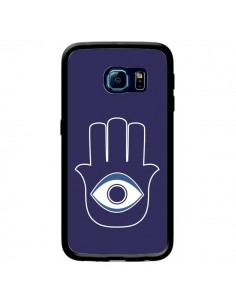 Coque Main de Fatma Oeil Bleu pour Samsung Galaxy S6 Edge...