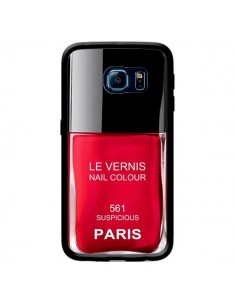 Coque Vernis Paris Suspicious Rouge pour Samsung Galaxy...