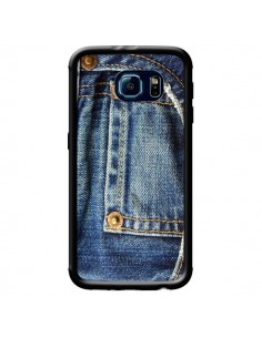 Coque Jean Bleu Vintage pour Samsung Galaxy S6 - Laetitia