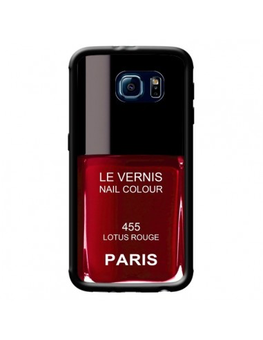 Coque Vernis Paris Lotus Rouge pour Samsung Galaxy S6 - Laetitia