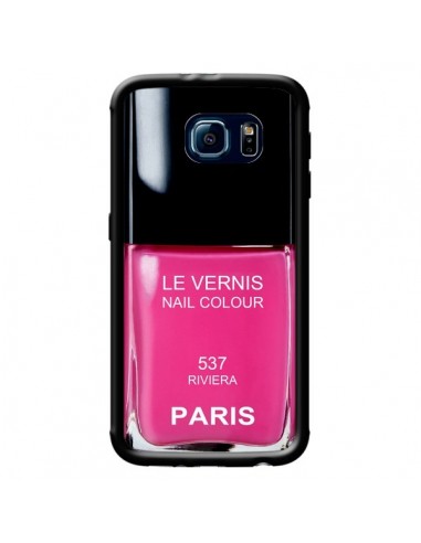 Coque Vernis Paris Riviera Rose pour Samsung Galaxy S6 - Laetitia