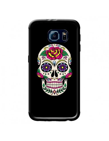 Coque Tête de Mort Mexicaine Multicolore Noir pour Samsung Galaxy S6 - Laetitia