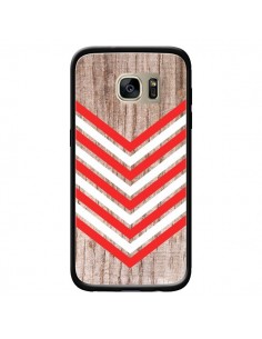 Coque Tribal Aztèque Bois Wood Flèche Rouge Blanc pour...