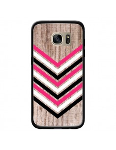 Coque Tribal Aztèque Bois Wood Flèche Rose Blanc Noir...