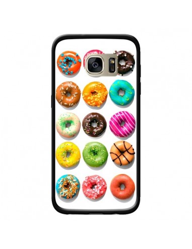 Coque Donuts Multicolore Chocolat Vanille pour Samsung Galaxy S7 Edge - Laetitia