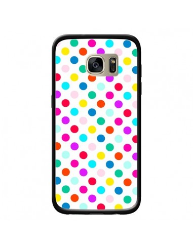 Coque Pois Multicolores pour Samsung Galaxy S7 Edge - Laetitia