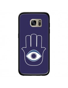 Coque Main de Fatma Oeil Bleu pour Samsung Galaxy S7 Edge...