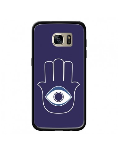 Coque Main de Fatma Oeil Bleu pour Samsung Galaxy S7 Edge - Laetitia