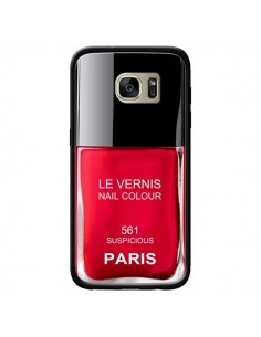 Coque Vernis Paris Suspicious Rouge pour Samsung Galaxy...