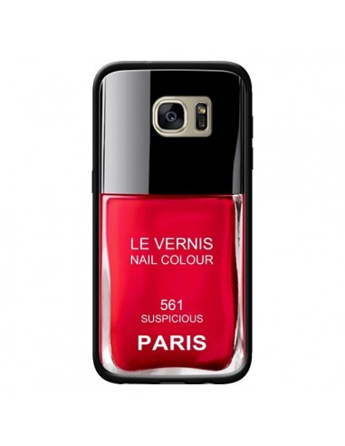 Coque Vernis Paris Suspicious Rouge pour Samsung Galaxy S7 Edge - Laetitia