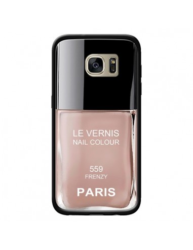Coque Vernis Paris Frenzy Beige pour Samsung Galaxy S7 Edge - Laetitia