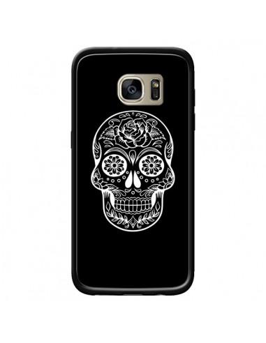 Coque Tête de Mort Mexicaine Blanche pour Samsung Galaxy S7 Edge - Laetitia