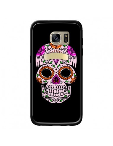 Coque Tête de Mort Mexicaine Multicolore pour Samsung Galaxy S7 Edge - Laetitia