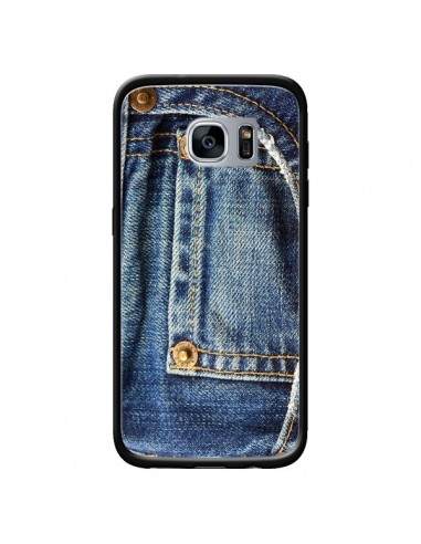 Coque Jean Bleu Vintage pour Samsung Galaxy S7 - Laetitia