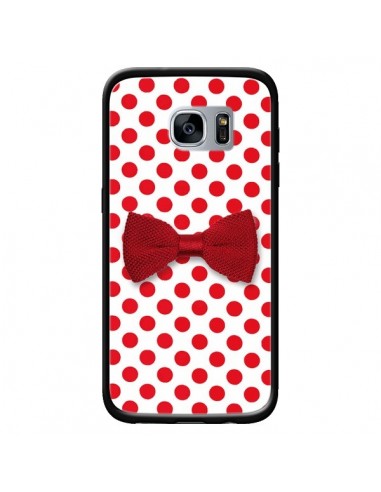 Coque Noeud Papillon Rouge Girly Bow Tie pour Samsung Galaxy S7 - Laetitia