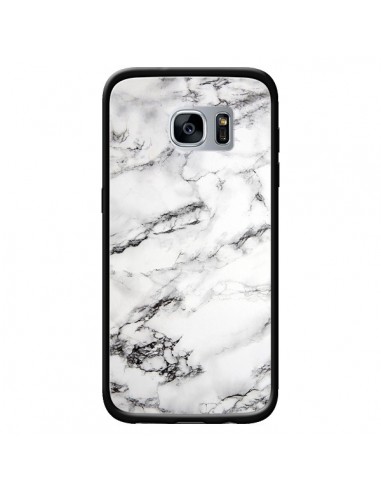 Coque Marbre Marble Blanc White pour Samsung Galaxy S7 - Laetitia