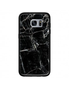Coque Marbre Marble Noir Black pour Samsung Galaxy S7 -...