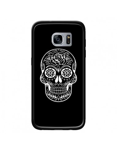 Coque Tête de Mort Mexicaine Blanche pour Samsung Galaxy S7 - Laetitia