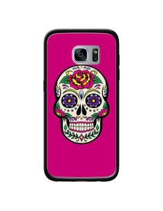 Coque Tête de Mort Mexicaine Rose Fushia pour Samsung...