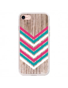 Coque iPhone 7/8 et SE 2020 Tribal Aztèque Bois Wood...