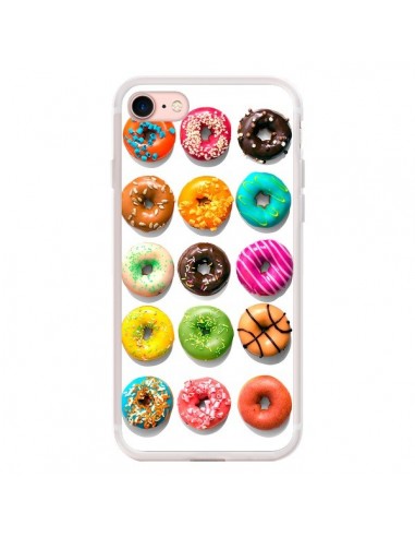 Coque iPhone 7/8 et SE 2020 Donuts Multicolore Chocolat Vanille - Laetitia