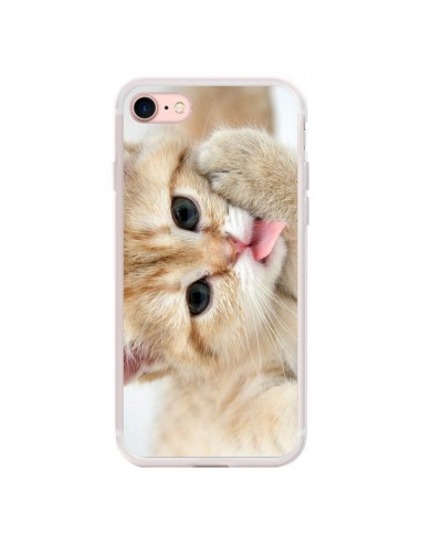 Coque iPhone 7/8 et SE 2020 Chat Cat Tongue - Laetitia