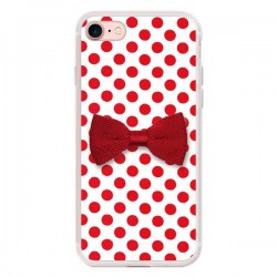 Coque iPhone 7/8 et SE 2020 Noeud Papillon Rouge Girly...
