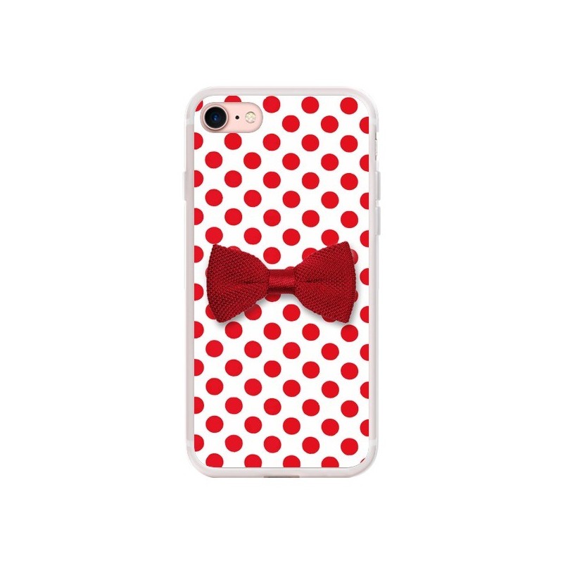 Coque iPhone 7/8 et SE 2020 Noeud Papillon Rouge Girly Bow Tie - Laetitia